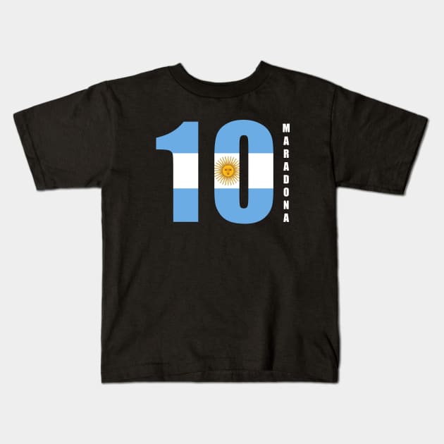 DIEGO MARADONA | FOOTBALL | LEGEND | 10 Kids T-Shirt by theDK9
